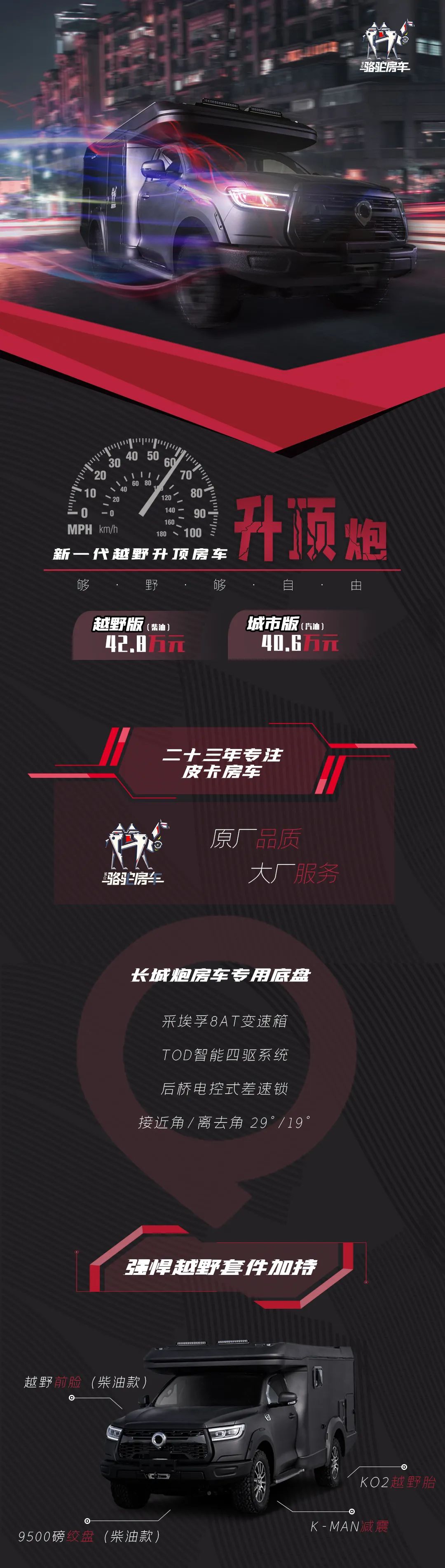 駱駝房車(chē)升頂炮正式發(fā)布！